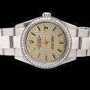 Brown stick dial rolex date just watch diamond bezel SS oyster bracelet