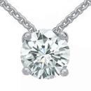 Diamond pendant white gold 1.25 ct. diamond necklace