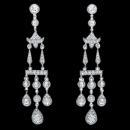 Diamonds Chandelier earring 3.5 carat white gold hanging jewelry women