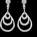 Diamonds chandelier earring pair white gold women diamond 2.50 carat earrings