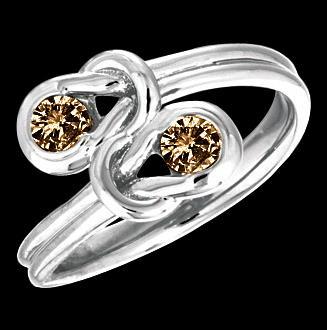 1 carat brown diamonds knot style engagement ring new