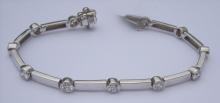 5.5 carat DIAMOND Tennis Bracelet VS full bezel white gold new