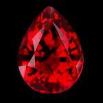 1 carat SI red diamond pear cut loose sparkling diamond