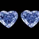 Heart shape blue loose diamonds pair 1.50 carat diamond
