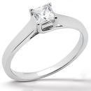 1.25 ct. DIAMOND ring SOLITAIRE princess cut F VS1