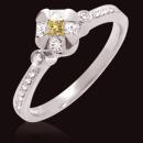 1.25 ct. fancy yellow & white diamonds wedding ring new