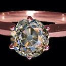 1.25 ct. old mine cut diamond engagement ring rose gold