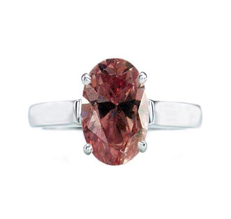 1.25 ct. oval diamond ring rose diamond solitaire ring