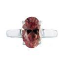 1.25 ct. oval diamond ring rose diamond solitaire ring