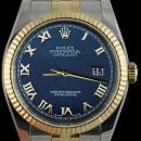 Fluted bezel rolex date just gents watch blue roman dial SS & gold jubilee