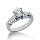 Diamonds engagement ring baguette diamonds 2.75 cts.