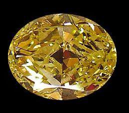 Fancy yellow canary loose diamond 2.50 ct. oval cut