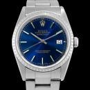 Fluted bezel rolex date just watch oyster perpetual blue stick dial rolex