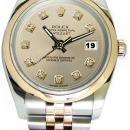 Gorgeous Solid gold & stainless steel rolex datejust watch diamond dial