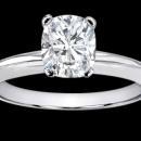0.75 ct. H VS1 cushion diamond solitaire wedding ring
