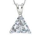 Pendant Necklace 1.50 carats diamond trilliant solitaire pendant necklace