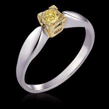 1 ct. yellow canary diamond solitaire engagement ring