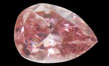 1.01 carat pink (CE) loose diamond pear VS1 diamond