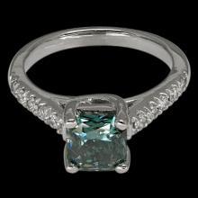 1.25 cts. Radiant center diamond engagement ring new