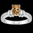 1.25 cts. radiant cognac diamond solitaire ring wedding