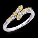 1.25 cts. Yellow canary journey style anniversary ring