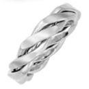 PLATINUM BRAIDED WEDDING BAND his and hers ring bridal