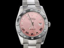 Pink dial rolex datejust watch bezel diamond pearlmaster oyster prepetual