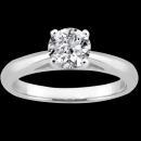 1 carat diamond cathedral setting solitaire ring white gold 14K jewelry new