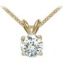 1.51 ct. diamond G SI1 pendant with chain gold necklace