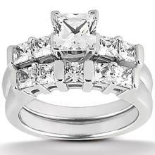 1.51 ct. diamond princess cut ring band white gold