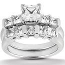 1.51 ct. diamond princess cut ring band white gold