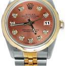 Brown diamond dial rolex datejust watch two tone rolex lady man