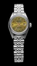 Champagne Arabic dial rolex SS jubilee bracelet datejust lady watch