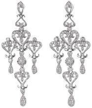 Chandelier diamond earring 6 carat diamonds long hanging earrings gold