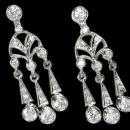 Chandelier diamond earrings 2.25 carat diamonds jewelry gold white