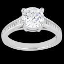 Channel setting baguette diamonds 2.31 carat wedding ring gold white