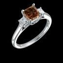 Chocolate & white radiant cut diamonds 1.75 carat ring three stone new
