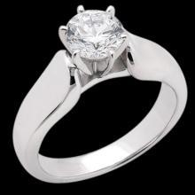 Sparkling diamond 3 carat solitaire wedding ring