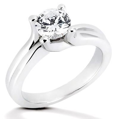Sparkling diamond ring 2.51 carat solitaire ring white gold