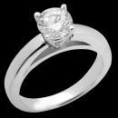 Cathedral setting 1.01 carat diamond solitaire ring solid white gold 14K