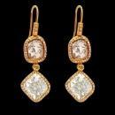 Chandelier diamonds 4 carat earring yellow gold 14K ear ring