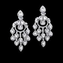 Chandelier diamonds earring hanging white gold 4.50 carat diamond ear ring