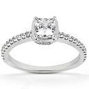 1.86 Carats diamonds & gold solitaire ring with accents