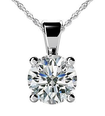 2.51 Ct. F VS1 Diamond pendant with chain necklace gold