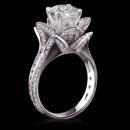 5 carat diamonds flower shape engagement ring gold new