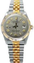 Gray Arabic dial pearl master diamond bezel rolex date just watch