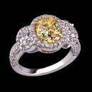 4.5 carat diamonds 3 stone style engagement ring yellow diamond