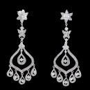 4.5 carat diamonds chandelier earring dangling white gold jewelry earrings