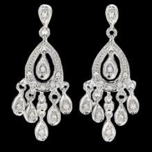 4.5 carat diamonds chandelier earrings white gold jewelry women ear ring
