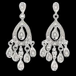 4.5 carat diamonds chandelier earrings white gold jewelry women ear ring